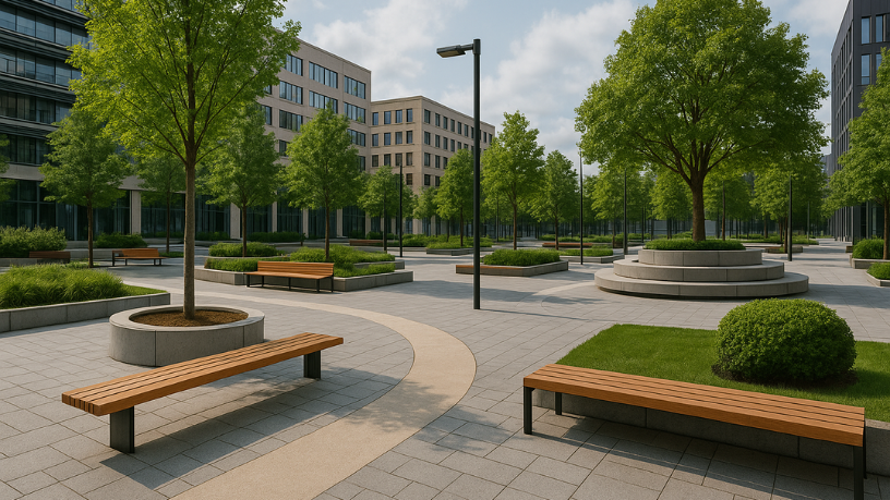 Fabio Jose Gentil Pereira Rosa comenta que praças modernas promovem lazer, segurança e integração comunitária.