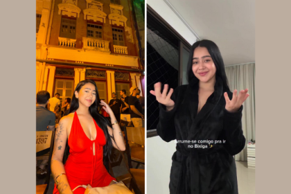 Entre charme e sofisticação, Beca Barreto escolhe vestido vermelho para curtir o Bixiga 35, em Recife, mostra a Non Stop.